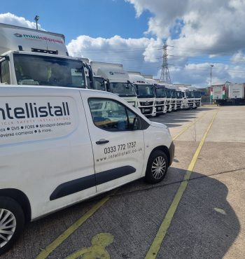 Intellistall van with miniclipper trucks in background