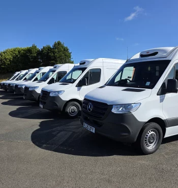 Row of large vans